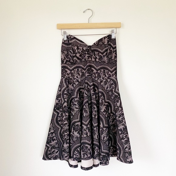 Windsor Dresses & Skirts - Windsor Black Lace Strapless Fit n’ Flare Dress
